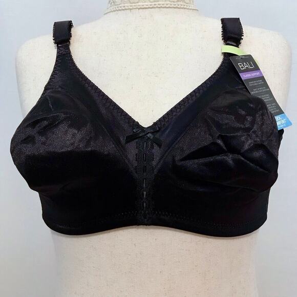 Bali NWT Black Cool Comfort Bra Women 40B - Picture 2 of 13